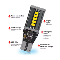 Ampoule LED pour voiture W16W T15 921 Lampe de voiture 3020EMC 19SMD Canbus LED Lumière jaune pour véhicule de recul Indicateur de signal arrière