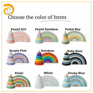 Juguetes Montessori educativos de madera para niños, <span class=keywords><strong>arco</strong></span>íris, superventas - Product Image 6