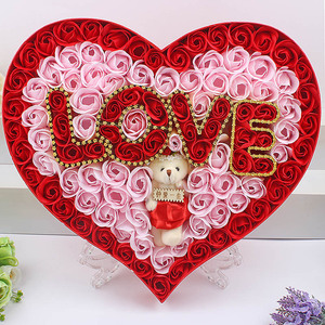 Venta al por mayor creativo hecho a mano 100 Forever Pink <span class=keywords><strong>Eterna</strong></span> Rose Flower Romántico Día de San Valentín Regalo para ella para Navidad - Product Image 2