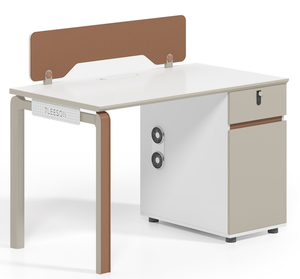 Poste de travail modulaire avec <span class=keywords><strong>cloison</strong></span> d'intimité, rangements verrouillables et aérations de dissipation thermique, idéal pour les agencements de bureaux ouverts - Product Image 4