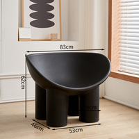 Fauteuil de relaxation ModHomi sans accoudoirs, chaise à pieds d'éléphant, tabouret moderne italien, fauteuil de relaxation pour salon