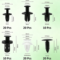 Kit de 100 attaches universelles en plastique de 6 tailles, clips d'expansion pour voiture, clips de fixation pour carrosserie avec boîte de rangement