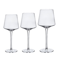 Verre à vin rouge Bourgogne transparent en cristal sans plomb haut de gamme, design moderne, durable, capacité 450-630 ml, pour restaurant et mariage