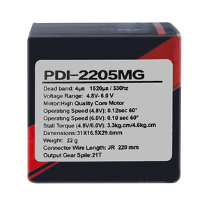Engrenage central standard PDI-2205MG à couple élevé et vitesse élevée 6V numérique pour télécommande de voiture ou camion à rapport 1/5 - Product Image 6