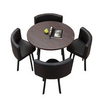 Prix direct usine – Ensemble table et chaises de salle à manger 4 places moderne et personnalisable en bambou – Petite table à manger