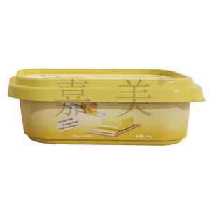 Vente en gros écologique durable avec logo personnalisé imprimé 250g 500g emballage rectangle IML contenant à beurre jetable en plastique pp - Product Image 4