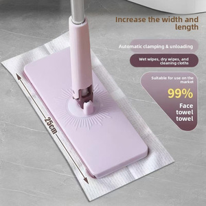 Serpillère télescopique pour le commerce extérieur avec système <span class=keywords><strong>de</strong></span> serrage automatique du tissu et double entraînement pour serviettes <span class=keywords><strong>de</strong></span> visage réutilisables - Product Image 2