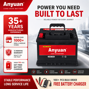 Nueva Batería de Arranque de Plomo-Ácido sin Mantenimiento Anyuan L2400 12V 60Ah 500CCA con 12 Meses de Garantía, Ajuste Universal para Vehículos de Pasajeros - Product Image 2