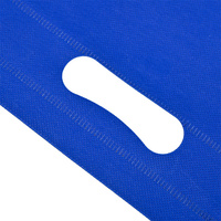 Sacs de courses personnalisés en non-tissé recyclé non-laminé à découpe en D thermoscellable, sacs fourre-tout non-tissés East Coast Packing