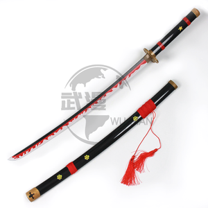 Rouge Noir Couleur One Pieces Adulte Cosplay Roronoa Zoro Épées Arme <span class=keywords><strong>Katana</strong></span> Épées En Bois pour Enfants Jouer - Product Image 3