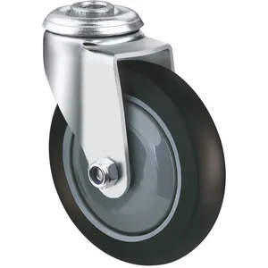 Supermarket Single ball bearing castor 4" shopping cart front swivel caster