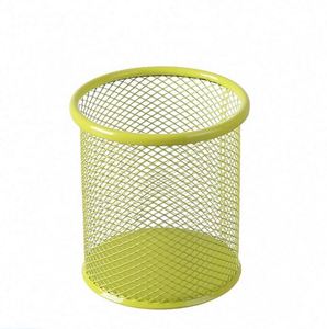 ที่ใส่ปากกาและดินสอแบบตาข่ายโลหะทรงกลมสำหรับจัดระเบียบโต๊ะทำงาน - Product Image 6