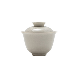 Guanlan Wood Ash Gaiwan <b>Teacup</b> Porcelain Round With Lid For Kung Fu Tea Brewing Home Use - Product Image 5