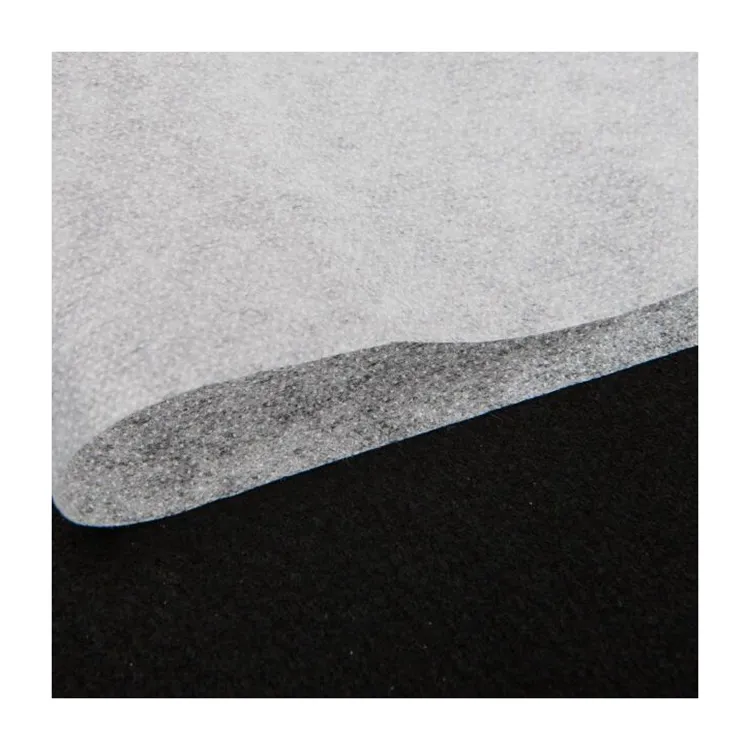 100% Polyester spunbond vải không dệt Nhà cung cấp không dệt nung chảy interlining vải
