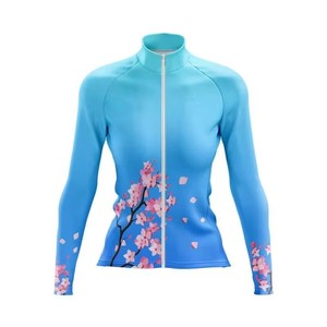 Jersey de Ciclismo con Diseño de Pétalos Estilo Chino, Ligero, Transpirable, Resistente al Viento, Estampado Multicolor, Cierre Completo y Manga Larga para Ciclistas - Product Image 4