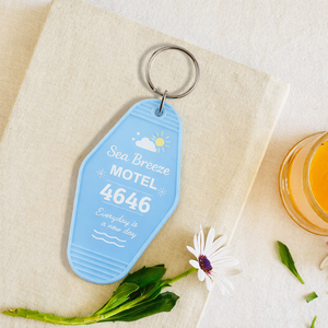 Resort Metal Key Tag Custom Engraved Hotel Keychain for Travel Souvenir <b>Gift</b> Supply - Product Image 3