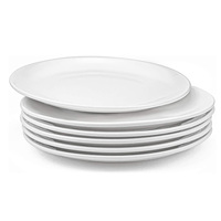 Assiettes à dîner rondes de 10 pouces, livraison gratuite, en porcelaine blanche, pour la salade
