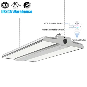 Stok AS UL terdaftar 100W 150W 200W 240W 300W 400W gudang kantor toko Linear High Bay Linkable lampu tabung LED