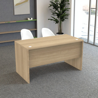 Bureau de direction en L en bois, poste de travail d'angle MFC avec rangement pour projet de bureau commercial