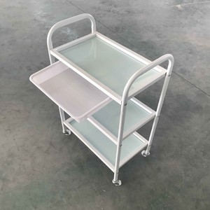 Carrito de Herramientas de Peluquería, Estante de Almacenamiento Multicapa, Rectangular Blanco, Fácil de Limpiar, Uso Comercial - Product Image 4