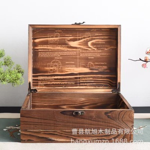 Caja de Almacenamiento de Madera con Cerradura para Joyas, Uso en el Hogar o Escritorio, Capacidad de 6-10L, Acabado Carbón - Product Image 3
