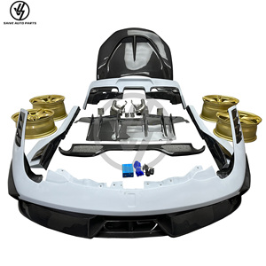 Nuevo kit de carrocería de repuesto estilo Speciale, de fibra de carbono brillante con tejido de sarga, envasado al vacío, con ruedas, para 458 Italia Spider - Product Image 1