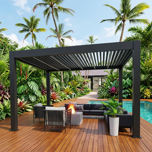 Pérgola Inteligente Motorizada de Aluminio con Techo de Láminas, Sistema de Sombra Bioclimática Ecológico e Impermeable para Balcón, Jardín, Patio y <span class=keywords><strong>Terraza</strong></span> - Product Image 2