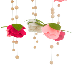 Mobile en feutre pour enfants, Roses à suspendre, pour la chambre d'enfant, nouveau-né - Product Image 4