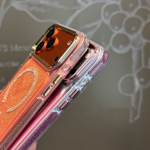 Luxury Magnetic Strong Glitter clear Mobile <b>Phone</b> case for iPhone 18 Pro Max 17 16 15 Shimmering Shockproof Colorful Back Cover - Product Image 5