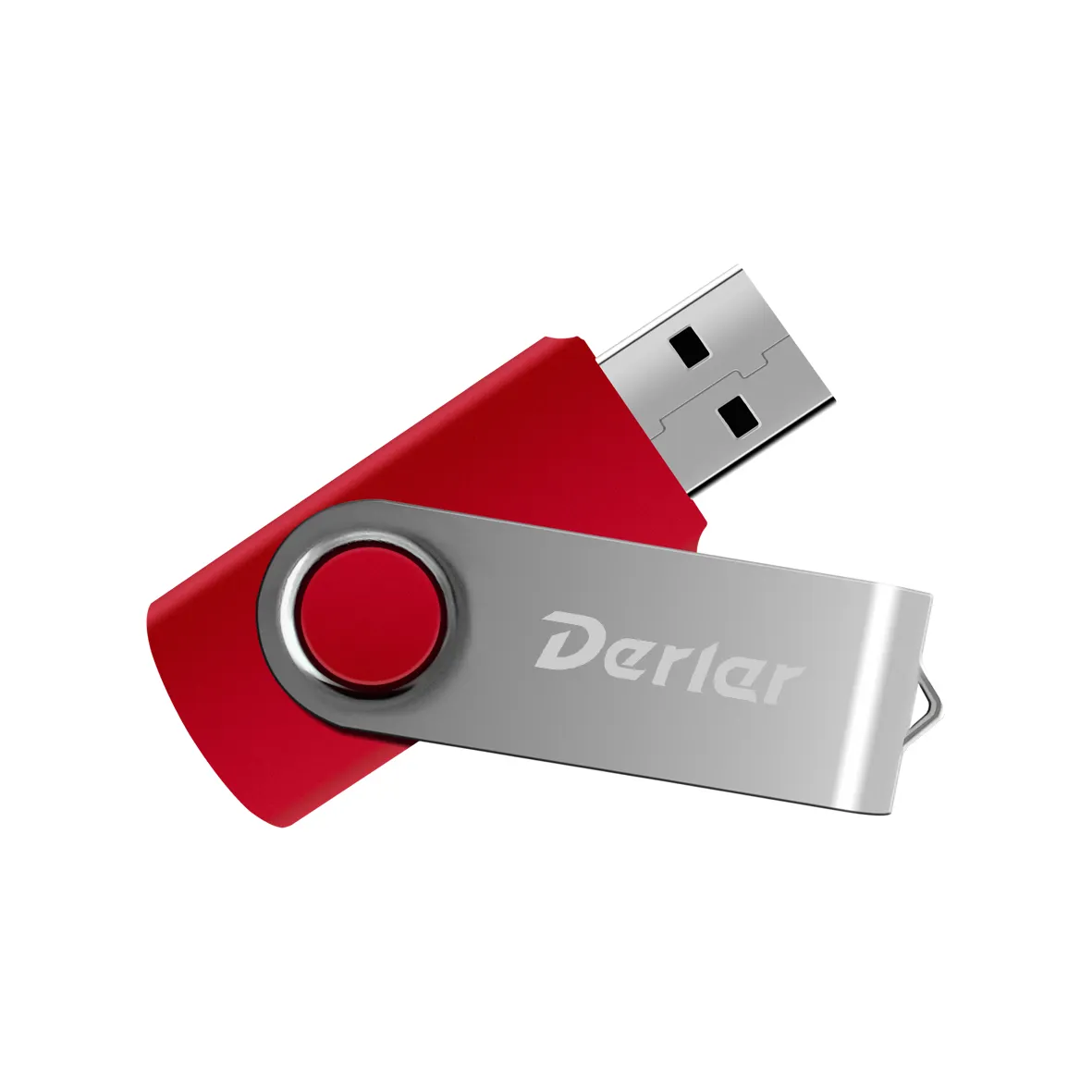 Derlar ขายส่งราคาที่มีคุณภาพดีเปลือกโลหะ USB ปรับแต่งดูมีสีสัน Usb 32กิกะไบต์64กิกะไบต์128กิกะไบต์