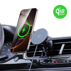 <span class=keywords><strong>Chargeur</strong></span> de voiture sans fil magnétique à charge rapide Qi2.2 25W avec aimants N54 Support de téléphone pour voiture OJD-SV28 - Product Image 1