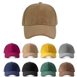 High Quality 6 Panel Suede <b>Baseball</b> <b>Caps</b> Custom Logo Embroidery Logo Dad Hats Solid Faux Leather <b>Cap</b> - Product Image 6