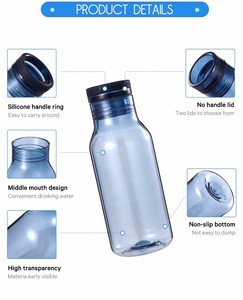 Bouteille de sport TRITAN de luxe <span class=keywords><strong>CUU</strong></span> 2025 mise à jour, recyclable, sans BPA, 500 ml, transparente, non toxique, avec couvercle en PP de qualité alimentaire, unisexe - Product Image 6