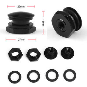 Kit de piliers de vitres arrière pour Honda Civic 92-95E, rouge, en alliage d'aluminium, accessoires de modification automobile - Product Image 4
