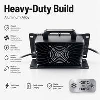 Cargador de Baterías LNLEE 24V 25A Inteligente para Almacenamiento de Energía Solar con Detección Automática de Plomo-Ácido y Litio