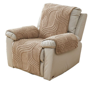 Single Seat <b>Sofa</b> <b>Cover</b> 145-185CM Flannel Anti Slip Solid Color Living Room Decor Cushion <b>Cover</b> Polyester Fiber - Product Image 5