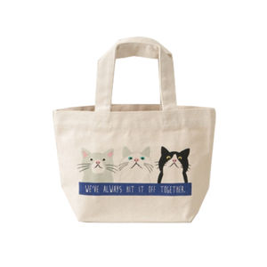 Bolsa de almuerzo pequeña de algodón con diferentes colores y patrones para picnic - Product Image 1