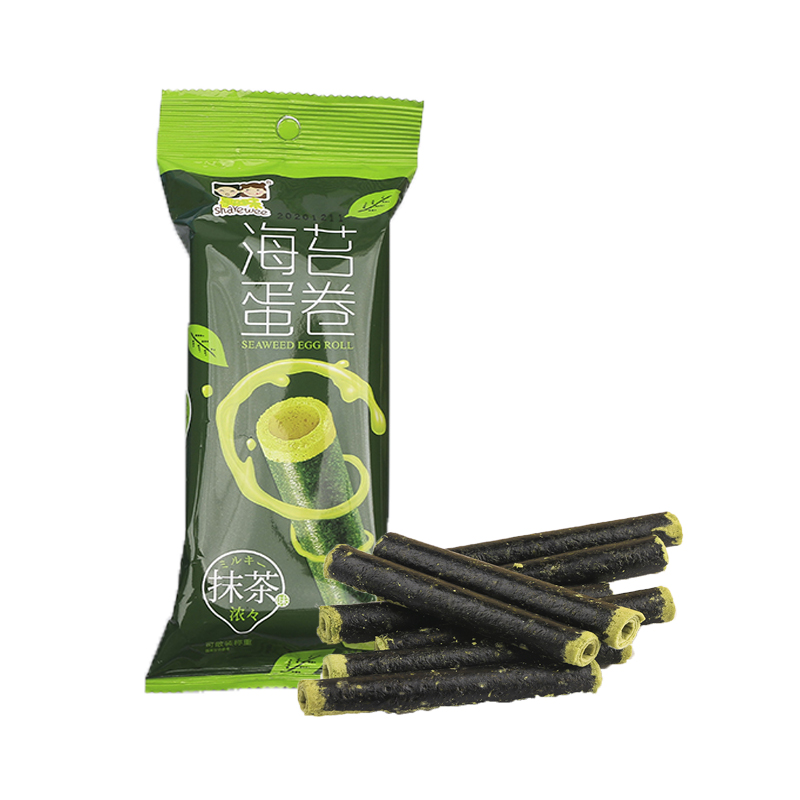 Рулон хрустящих водорослей со вкусом маття, 25 г/упаковка