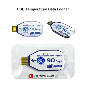 골든 공급업체 USB 일회용 온도 데이터 로거 방수 IP67 콜드 체인 용기 온도 모니터링