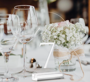 Hiện đại trong suốt <span class=keywords><strong>Acrylic</strong></span> đứng vòm hình Bảng số cho đám cưới trong suốt bảng Top dấu hiệu đứng - Product Image 6