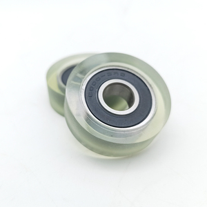 6000 roulement enduit roue de guidage de roue en caoutchouc souple rouleau d'avion plat poulie en polyuréthane PU poulie mécanique silencieuse 10*34*11mm - Product Image 5