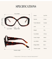 Monture de lunettes optiques SENTA pour femmes, surdimensionnée, motif papillon, en acétate, vente en gros, logo personnalisé, petite série, stock disponible