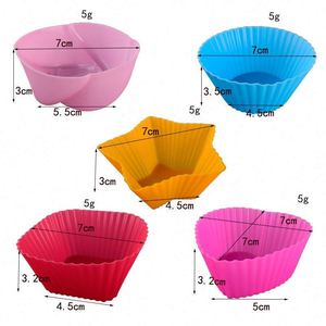 <b>Silicone</b> <b>Baking</b> Cups <b>Silicone</b> Molds Including Round Square Flower Reusable - Product Image 3