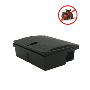 Stazione per Esche per Topi in Plastica Nera, Blocco di Cemento per Controllo Roditori, Scatola per Esche per Ratti - Product Image 2
