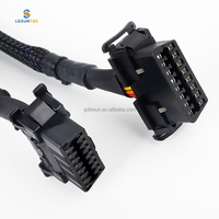 Cable de prueba OBD de una a dos vías OBD2 16 pines núcleo cabeza macho una vía a dos cabeza hembra Cable de extensión MONTAJE DE Cable de conexión