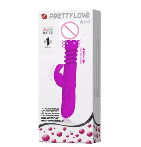 Pretty Love Vibromasseur Lapin en Silicone Point G pour Femme, 4 fonctions, 10 vitesses de vibration, Rechargeable USB - Product Image 5