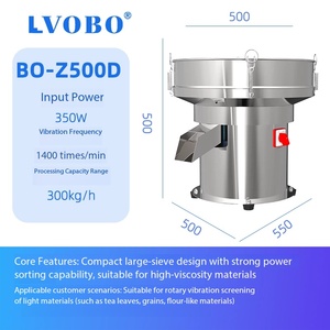 Pequeña máquina de detección de vibraciones de acero inoxidable Equipo de filtro granular líquido de 50cm con motor como componente central - Product Image 1
