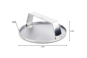 <span class=keywords><strong>Smash</strong></span> <span class=keywords><strong>Burger</strong></span> Press-Triturador de hamburguesas de acero inoxidable de 5,9 pulgadas con asa para <span class=keywords><strong>plancha</strong></span> y parrilla - Product Image 4