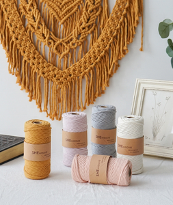 <span class=keywords><strong>Corda</strong></span> in Macramè Intrecciata di Alta Qualità, Morbida <span class=keywords><strong>Corda</strong></span> di Cotone Naturale per Decorazioni da Parete - Product Image 2