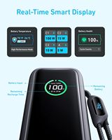 AnkerA1695 25000mAh 165W Power Bank Chargeur portable ultra-rapide pour deux ordinateurs portables Câbles rétractables Batterie de charge rapide